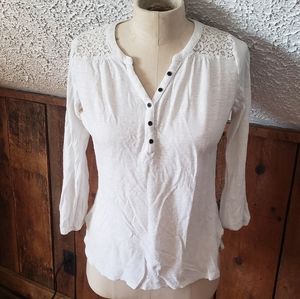 Lucky brand white cotton tunic